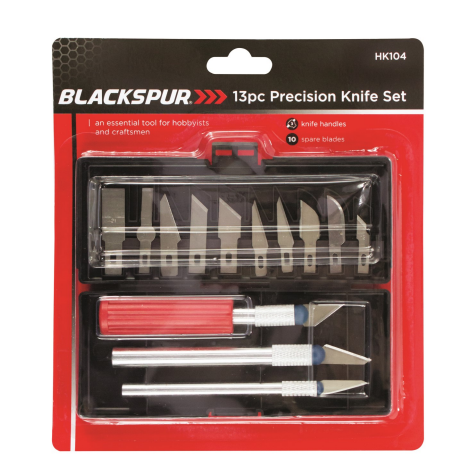 BLACKSPUR 13PC PRECISION KNIFE SET