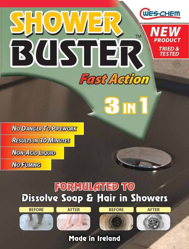 SHOWER BUSTER FAST ACTION 3 IN 1 1LTR