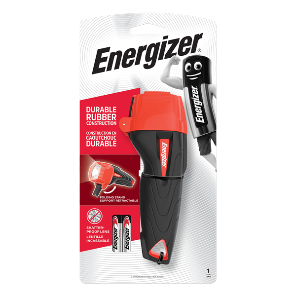 ENERGIZER 2 x AAA LED IMPACT RUBBER TORCH 2AAA