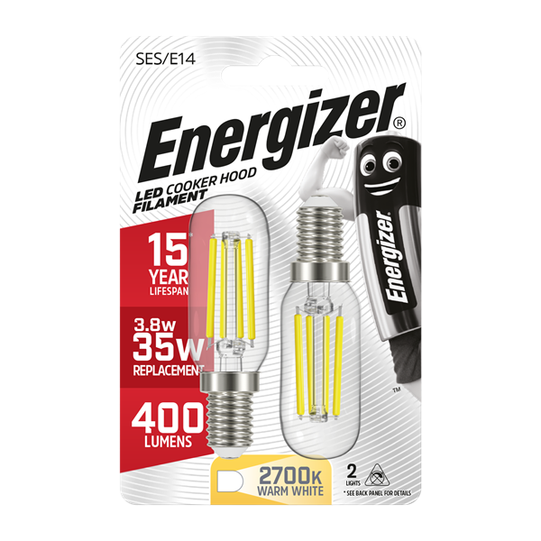 ENERGIZER 4W (35W) E14 LED COOKER HOOD FILAMENT LAMP WARM WHITE