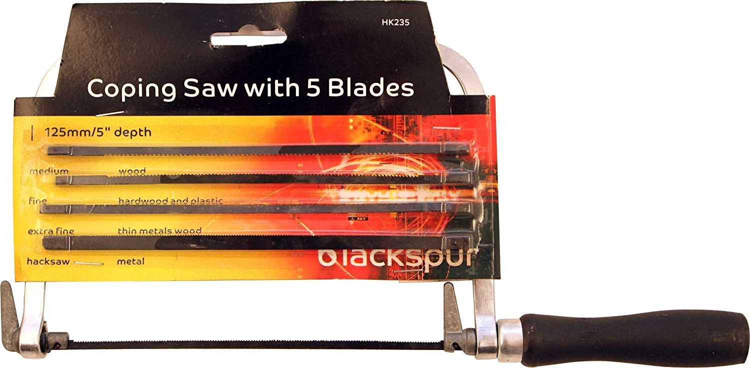 Blackspur Coping Saw With 5 Blades