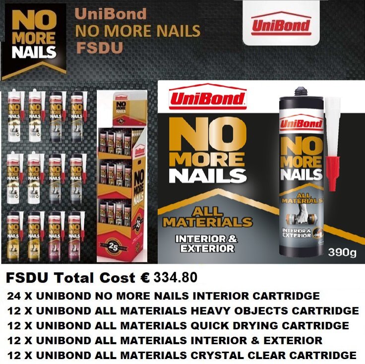 UNIBOND NO MORE NAILS FSDU