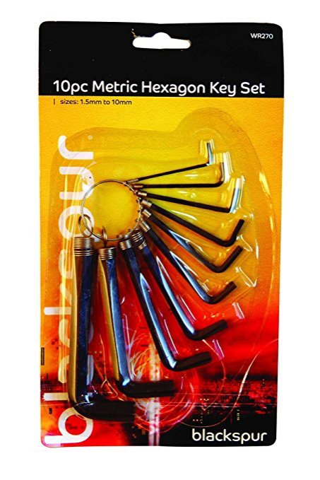 Blackspur Hex Key Wrench Set 10pce